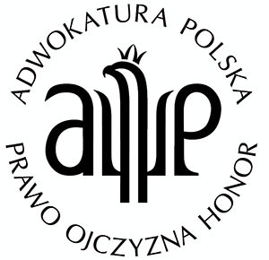 Znak Adwokatury Polskiej z napisem Prawo Ojczyzna Honor